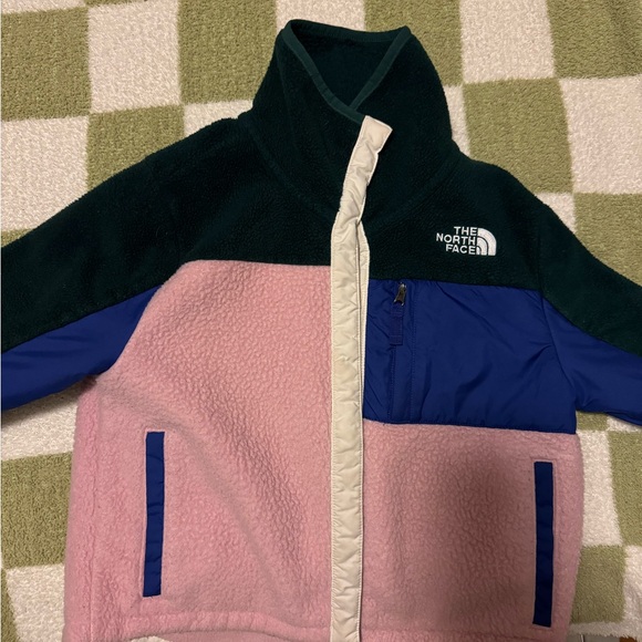 The North Face Fleece Mashup Jacket - Girls' pink, green, blue size medium 10 - Picture 4 of 5